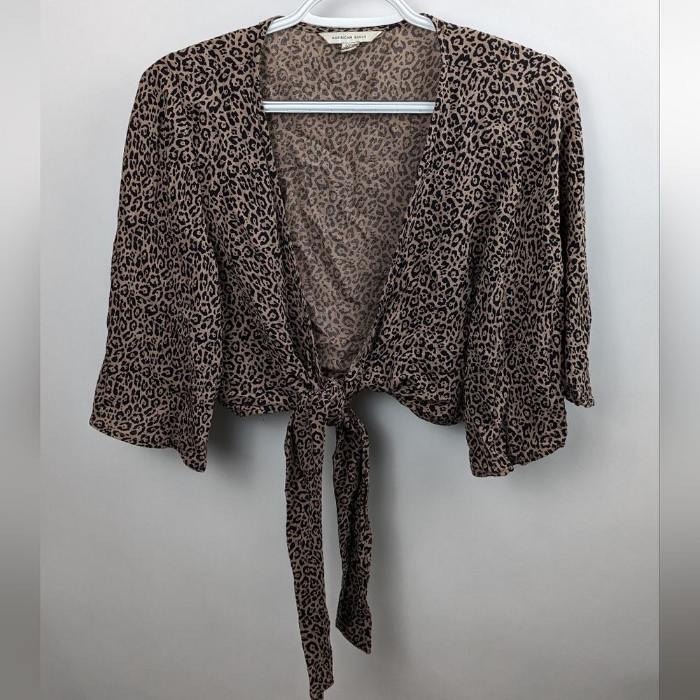 American Eagle| Boho Front Tie Top